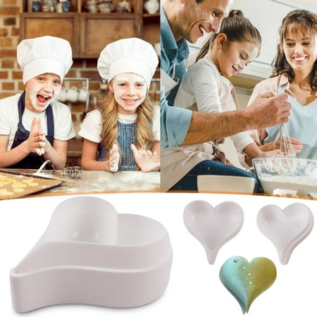 

Fjofpr Hot Love Chocolate Sugar Turning Mold 6 Cavity Silicone Heart Mould DIY Chocolate Cupcake Cake Muffin Baking Mold kitchen organization