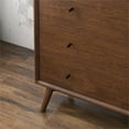 thumbnail image 4 of Allora Mid-Century Modern 5-Drawer Solid Wood Dresser in Brown, 4 of 6