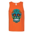 thumbnail image 2 of Wild Bobby Day Of The Dead Sugar Skull Pop Culture Men Graphic Tank Top, Orange, XX-Large, 2 of 5