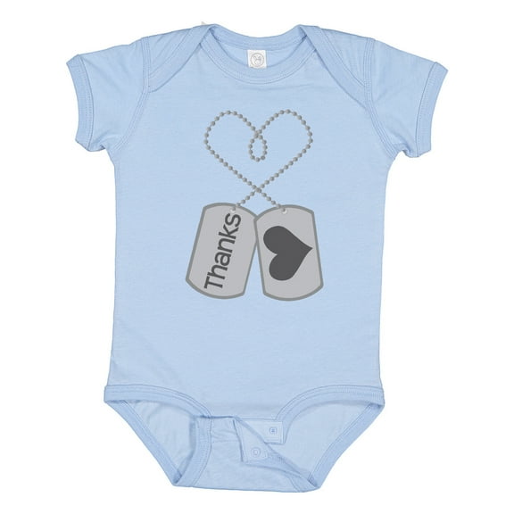 Inktastic Memorial Day Military Tags Boys or Girls Baby Bodysuit