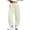Khaki, variant on Women's Solid Lace Trim Barrel Leg Sweatpants High Waist Drawstring Casual Jogger Loungewear Pants With Side Pockets Soft Breathable for Home Gym Daily Wear