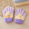 thumbnail image 2 of Splozh Kids Winter Ski Gloves Kids Winter Gloves for Boys Girls Children Full Fingers Stretchy Warm Mittens Purple,3-6 Years, 2 of 7