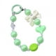 thumbnail image 4 of Correa de muñeca para teléfono, cadena con dije para teléfono, llavero con cuentas, pulsera con cordón para teléfono celular para mujer Verde, 4 of 8