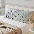 thumbnail image 4 of Blue Purple White Birds Body Pillow Covers 20"x54", Vintage Animals Farmhouse Retro Art Soft Brushed Microfiber Breathable Throw Pillow Covers, Pillowcase with Zipper for Couch Sofa Bedroom, 4 of 9