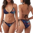 thumbnail image 3 of Fotbe Colorful Feather Owl Traje de Baño para Mujer de Dos Piezas – Bikini Sexy de Tirantes Tipo Halter con Diseño Triangular, 3 of 6