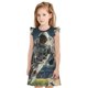 thumbnail image 1 of Fotbe Astronaut Soccer Field Vestido de Dormir para Niñas de 3 a 10 Años, Mangas Cortas, Estilo Princesa, Pijama Camisón con Mangas Voladas-X-Large, 1 of 6