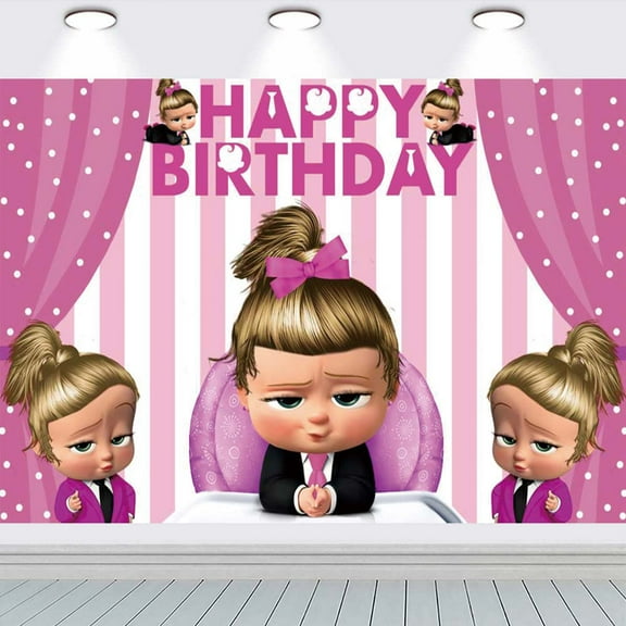 Boss Baby White Girl school Backdrop Taspestry Wall Decor Banner Party Supplies Poster Birthday Decorations Background for Photography Taspestry