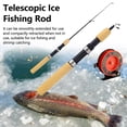 thumbnail image 6 of Solid Carbon Ice Fishing Rod & Red Reel Combo, 2-Section Portable Winter Pole for Lake & River, High Sensitivity Short Rod for Raft Fishing, 6 of 8