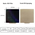 thumbnail image 2 of ZOUSSIQI Double-Sided Build Plate, PEI Spray Coating + PEY Smooth Film Spring Steel Flexible Plate 257x257mm Without Soft Magnetic Base for Most Models of 3D Printer Platforms CA919-29363, 2 of 9