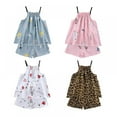 thumbnail image 4 of Summer Baby Kids Girls Pineapple Pattern Sling Outfits Blouse Tops+Shorts Sleepwear Set Pajamas,3M-6T, 4 of 4