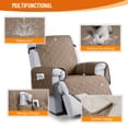 thumbnail image 5 of KINCAM Waterproof Recliner Chair Covers, Non-Slip Recliner Protector with Side Storage Pocket Washable Furniture Cover, Light Brown 23.6", 5 of 8
