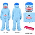 thumbnail image 3 of Funny Big Mouth Monster Onesie Silly Monster Onesie with Comb Plush Pajamas Home Loungewear (No Shoes Included), 3 of 13