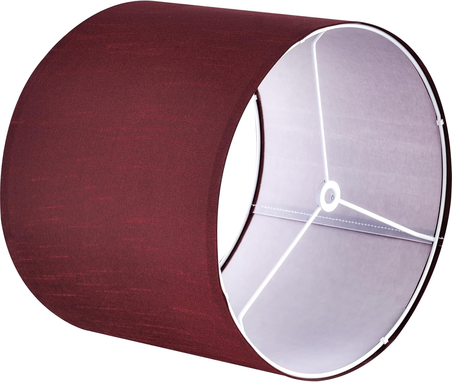13" Burgundy Red Lamp Shades Faux Silk, Set of 2 Medium Victorian Lamp Shades for Table Lamps Floor Lamps,13 ×13 ×10 IN (Spider) Lampshades Replace,Night Stand Light for Bedroom Required Assembly