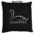 thumbnail image 2 of EREHome a swan on black Wild Animals Pillow Case Home Decor Cushion Cover 18x18 Inch, 2 of 2