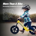 thumbnail image 3 of Strider 12” Sport Bike, Yellow - No Pedal Balance Bicycle for Kids 1 to 4 Years - Includes Safety Pad, Padded Seat, Mini Grips & Flat-Free Tires - Tool-Free Assembly & Adjustments, 3 of 9