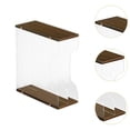 thumbnail image 6 of yotijay Vinyl Record Holder Stand Elegant Vinyl Storage Rack for CD Albums Apartment Walnut Color 2 Grid, 6 of 9