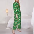 thumbnail image 3 of Logiee Leopard Print Print Womens Pajamas Set,Long Sleeve Sleepwear,Button Down Lounge Set 2 Pieces,Soft Nightwear Pjs Set-XX-Large, 3 of 7