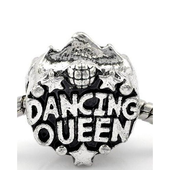 Dancing Queen Super Star Charm Spacer European Bead Compatible for Most European Snake Chain Bracelet