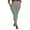 Gray, variant on Women's High Waisted Fitness Pants Casual Solid Color Plus Size Running Fitness Elastic Waist Wide-Leg Sports Pants White XL