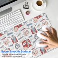 thumbnail image 4 of Long Mouse Pads for Desk,Vintage Baseball Elements Pattern Desk Mats on Top Of Desks, Desk Mouse Pad Extra Large with 3mm Non-Slip Base and Stitched Edge for Gaming,Office,Work,Home 35.4"x15.7", 4 of 6
