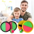 thumbnail image 4 of YIFAEUX Kids Toss Catch Ball Game with 2 Paddles 1 Ball Indoor Outdoor Backyard Toddlers Boys Girls Parent-children Interactive Sticky Ball Throwing Catcher Toy, 4 of 7