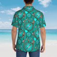 thumbnail image 6 of Daiia Boho Dreamcatcher Hawaiian Shirt for Men Gentle Cotton Regular Short Sleeve Casual-XX-Large, 6 of 9