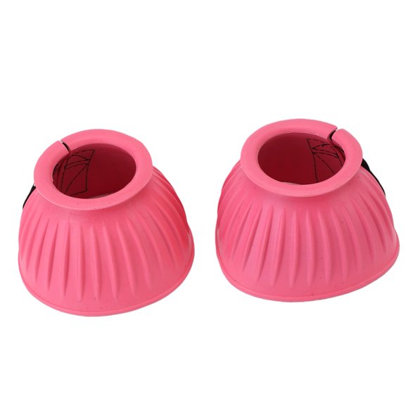 Horse Bell Boots, Horse Care Boots Comfortable Rubber Equine Hoof Protector for Riding Training 1 Pair