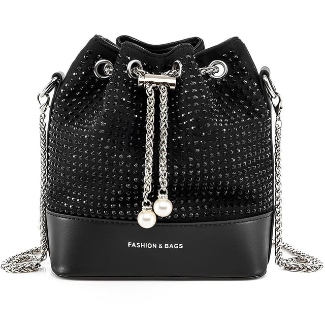 Bolso De Mano Shendy Vendy Con Pedreria De Cristales Brillantes Tipo Piel