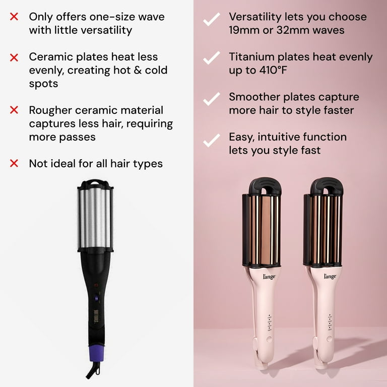 L'ANGE Hair VersaWaver Adjustable Titanium Waver | Pick 19mm or