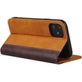 thumbnail image 4 of for iPhone 11 Wallet Case,Premium PU Leather Flip Folio Case with Card Slot,Kickstand Holder Magnetic Closure [TPU Shockproof Interior Protective Case] for iPhone 11,6.1",Khaki+Brown, 4 of 16