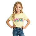 thumbnail image 4 of Hello Kindergarten Shirts Baby Girl Cute Rainbow Back to School T-Shirt First Day of School Short Sleeve Tees Top, 4 of 4