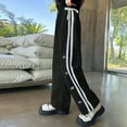 thumbnail image 2 of Xudanell Girls Pants Stretch Uniform Pants Trendy Girls Wide Leg Sweatpants Lightweight Loungewear, 2 of 8