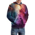 thumbnail image 5 of Galaxy Nebula Clouds Art Men's Women Vintage 3D Hooded Sweatshirt - All-Season Loose Fit Streetwear, 5 of 6