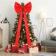 thumbnail image 5 of Cinta Roja Extragrande para La Punta Del Árbol de Navidad (180 Cm) | Decoración Navideña para El Hogar | Lazo de Satén con Cintas Largas | Rojo 180 Cm, 5 of 7