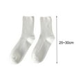 thumbnail image 6 of Naierhg Thermal socks 1 Pair Ladies Knitted Socks Short Tube Striped Solid Color Thick Stretch Keep Warm Autumn Winter Elasticity Sweat Absorption Socks Sports Wear Milky White, 6 of 8