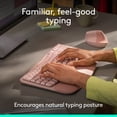 thumbnail image 5 of Logitech Wave Keys Wireless Ergonomic Keyboard with Cushioned Palm Rest, Comfortable Natural Typing, Easy-Switch, Bluetooth, Logi Bolt Receiver, Rose, 5 of 11
