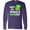 Purple, variant on Inktastic Happy St. Patrick's Day Green Hat and Clovers Long Sleeve T-Shirt