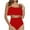 01-Red, variant on Dezsed Women's High Waisted Falbala Bikini Set Ruffled Cami Top Tummy Control Swimsuits Modest Swimwear Women Beachwear Pink M