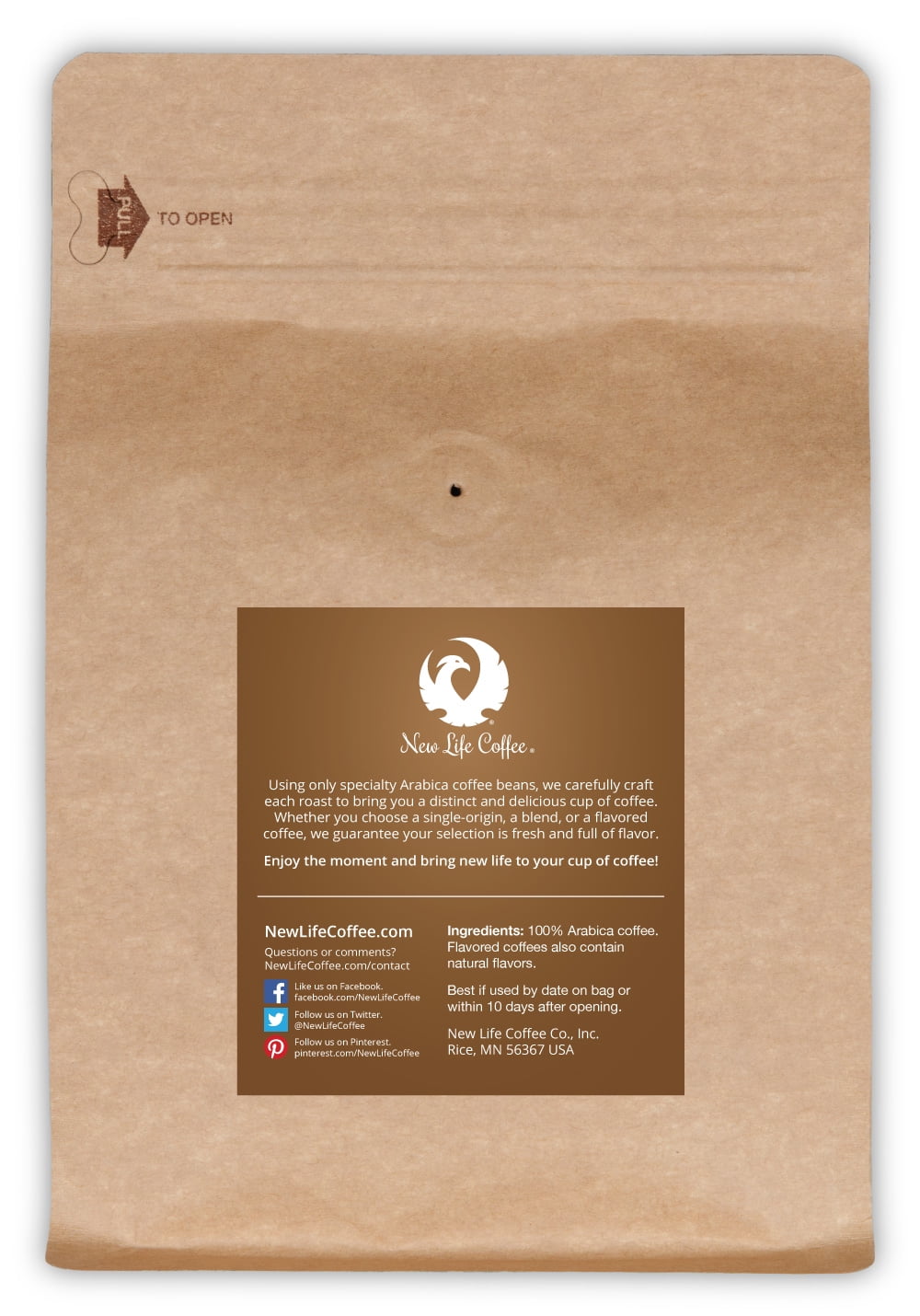 New Life Coffee Colombia: Single-Origin Ground, 11 oz. Bag