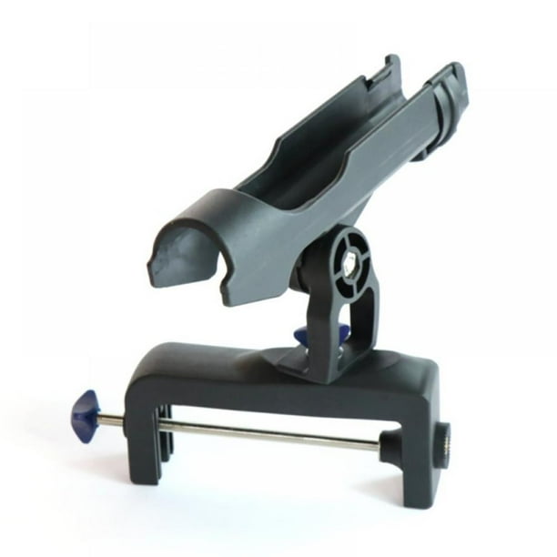 Fishing Rod Holder Adjustable 360 Degrees Rotatable Side Rails Clamp on