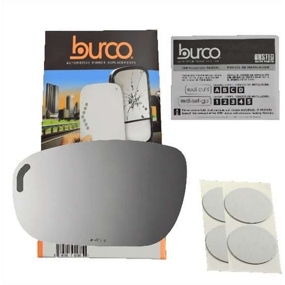 Burco Side View Mirror Replacement Glass - Clear Glass - 4635S