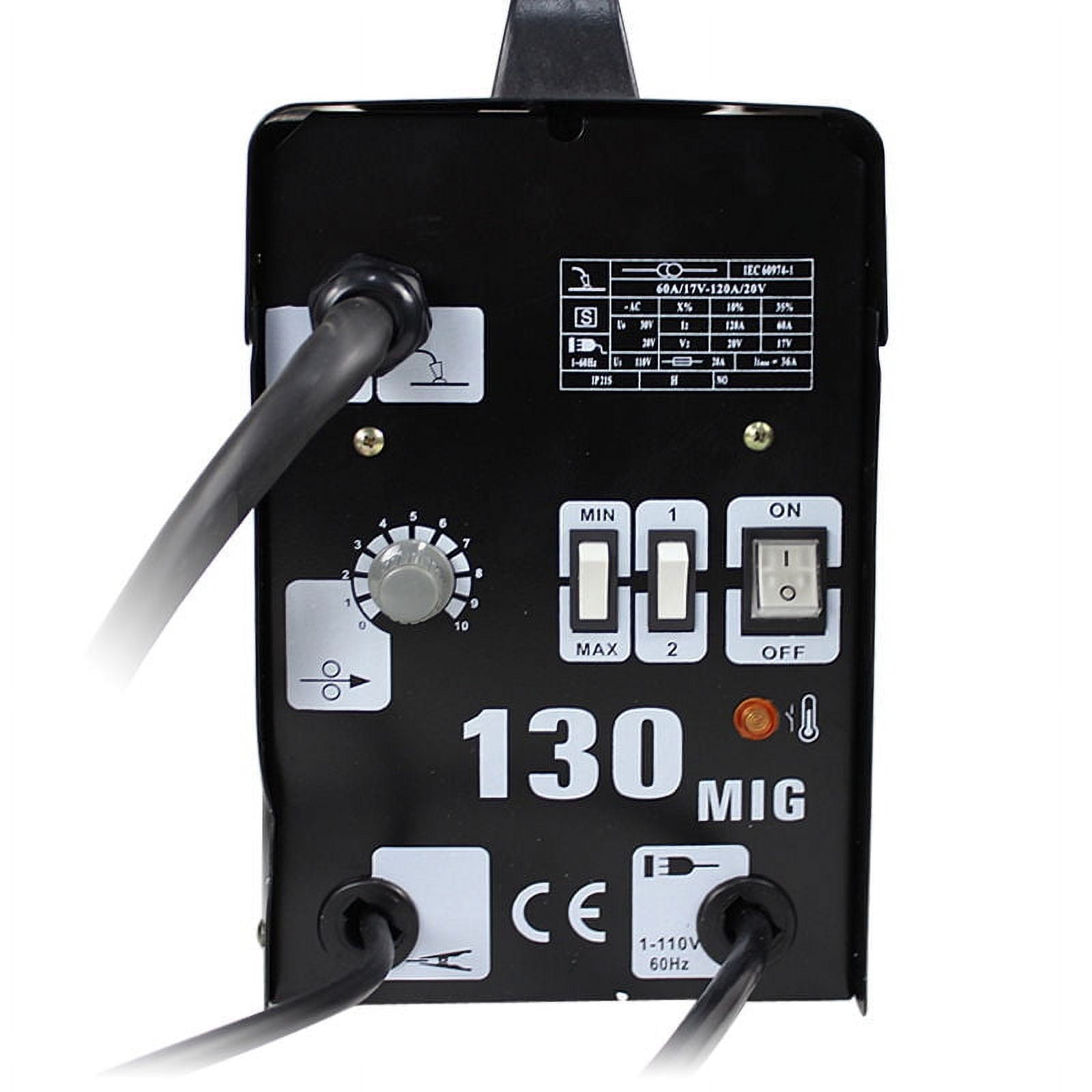 Zeny MIG 130 Gas Less Flux Core Wire Automatic Feed Welding Machine W/ Mask