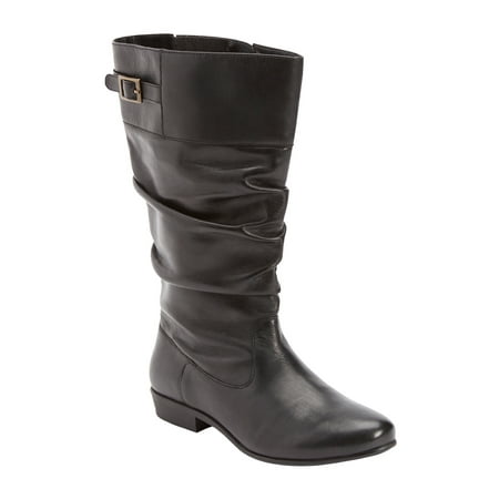 

Comfortview Monica Wide Calf Leather Boot Mid Calf Women s Winter Shoes (Wide Widths Available)
