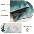 thumbnail image 2 of Ink Turquoise Forest Bathroom Rug Washable 2x3 Entryway Rug Non Slip Ombre Tree Abstract Art Front Door Mat Low Pile Indoor Doormat Throw Floor Carpet for Kitchen Bedroom Entrance, 2 of 8