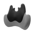 thumbnail image 3 of Almohada de apoyo lumbar para silla de oficina, cojín ergonómico de espuma viscoelástica para el coche, cojín para la espalda baja para sofá de viaje gris oscuro, 3 of 10