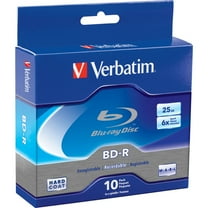 Verbatim 97238 25 GB 16x BD-R Blu-Ray Disc - White (10/Pack)