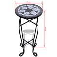 thumbnail image 3 of Mosaic Side Table Plant Table Black White, 3 of 3