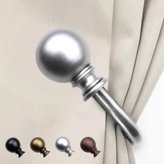 Maude Curtain Rod Holdback - Satin Nickel,(5710-035)