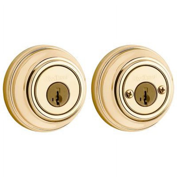 Kwikset 985 Double Cylinder Deadbolt in Polished Brass
