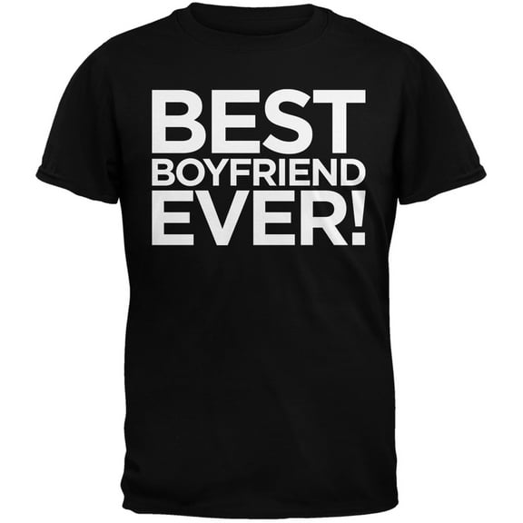 Valentine's Day - Best Boyfriend Ever Black Adult T-Shirt - X-Large